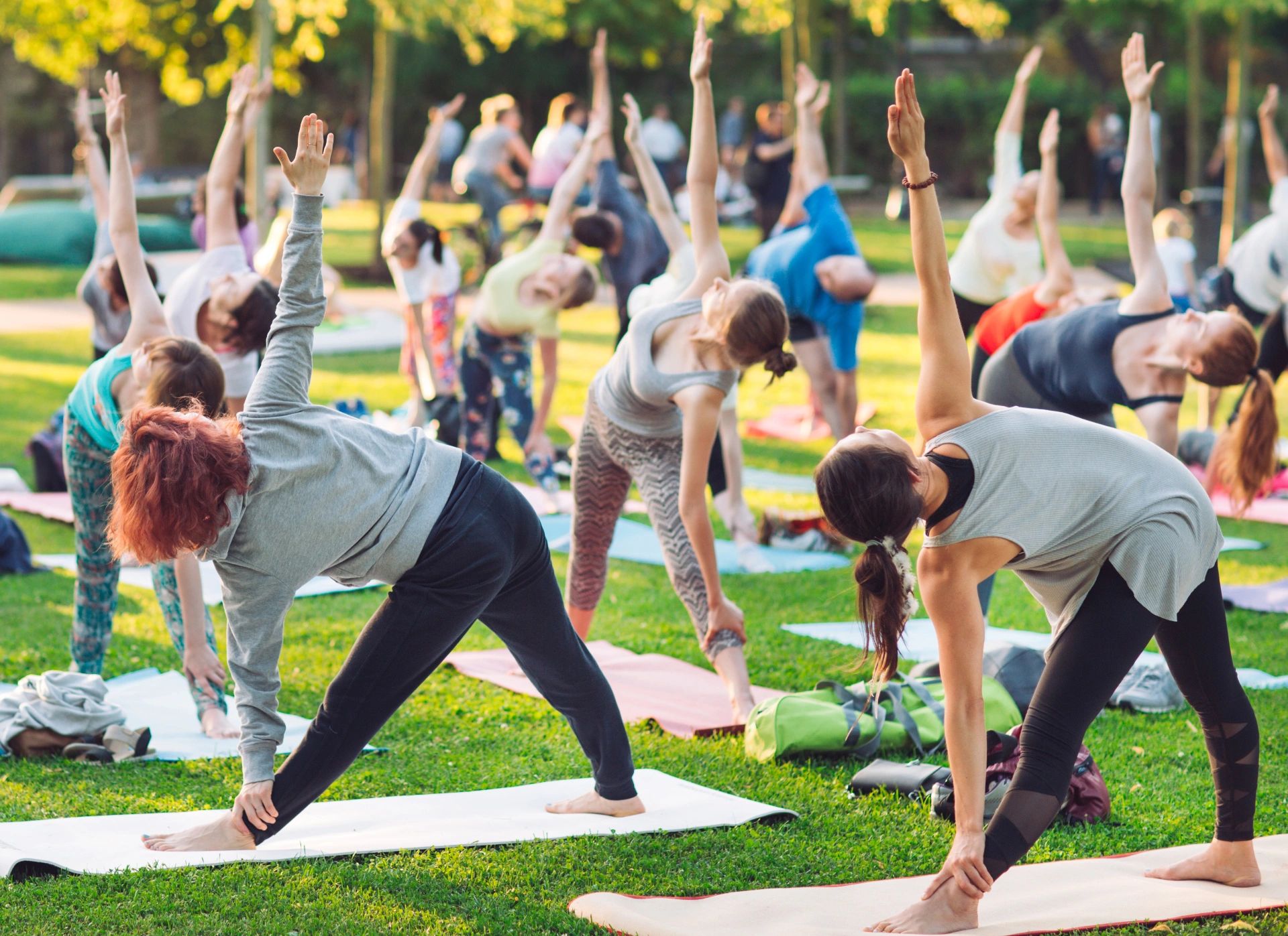 Evento de yoga al aire libre